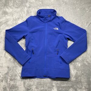 The North Face Apex Bionic Jacket Womens Small Blue Softshell Windproof Full Zip
